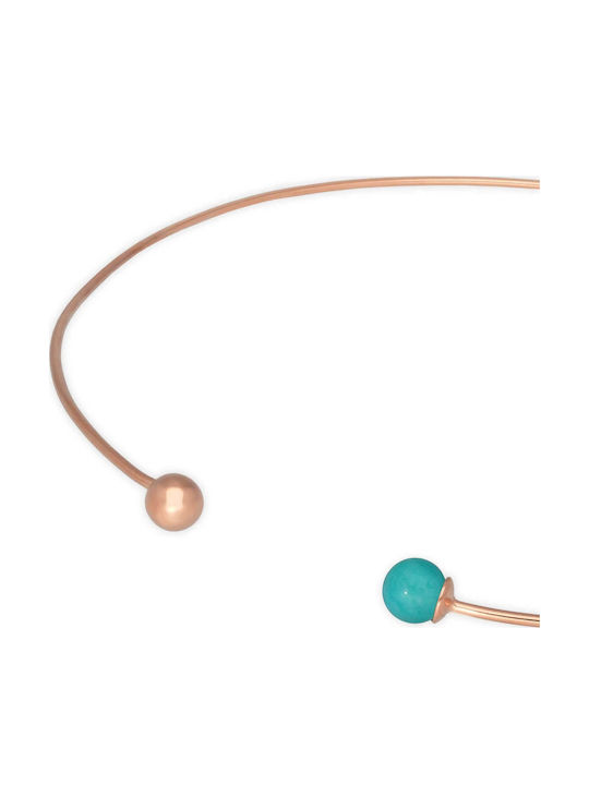 Handmade Pink Amazonite Stone Choker Gold Plate...