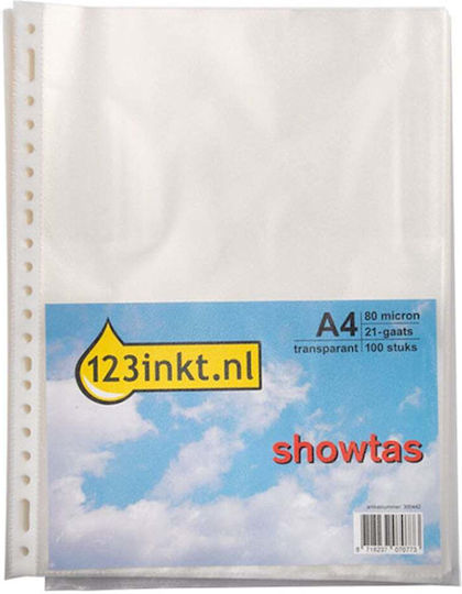 Ζελατίνα Τρύπες 123inkt Α4 80 Μicrons 100 Τμχ 300442