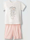 Evita Kids Summer Pajama White Happy Cats