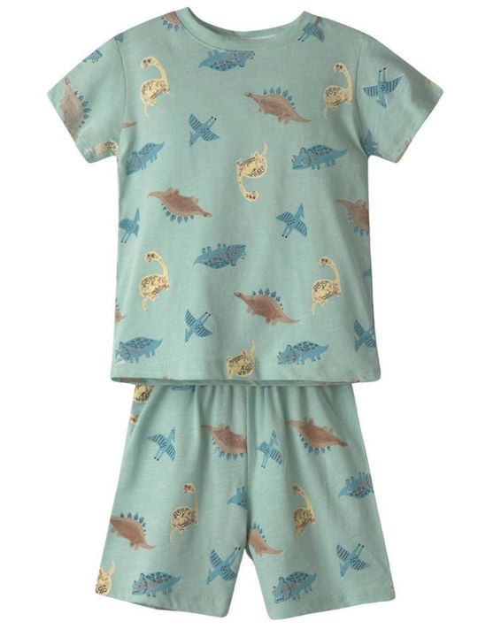 Hashtag Παιδική Πιτζάμα Καλοκαιρινή Μέντα Cute Dino