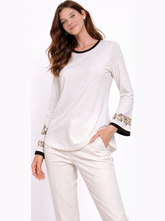 Derpouli Women's Blouse with 3/4 Sleeve Floral ...