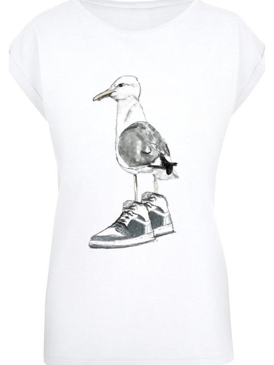 Mister Tee Damen T-Shirt Weiß