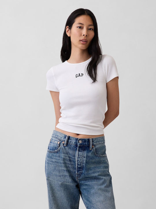 GAP Women's Cotton Crop Top Fresh White