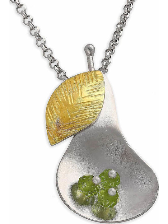 Hängende Charms Birnenförmiger Handgefertigter Silber 925 Kette 45cm