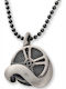 Hängende Charms Herrenkette Film Handgefertigt Silber 925 Kordel Technoderm 50cm
