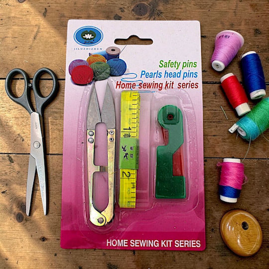 Sewing Set 3 Pieces Cutter Tape Measure Thread Tool 4rpt21
