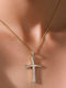 Papadopoulos Gold Crucifix Pentru Femei Fără Lanț K14.5042