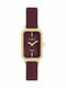 Oozoo Strap Γυναικείο Ρολόι 27mm Μπαταρίας με Μπορντό Δερμάτινο Λουράκι