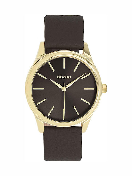 Oozoo Timepieces Battery Watch with Leather Strap