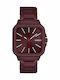 Oozoo Women's Watch 44mm Battery with Burgundy Metal Bracelet