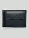 Damenbrieftasche Leder Geldclip Schwarz