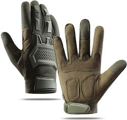 Mănuși Tactice Militare Bărbați Kaki – Protecție din Cauciuc Antiderapante Touchscreen Luptă Airsoft Moto Outdoor & Sport