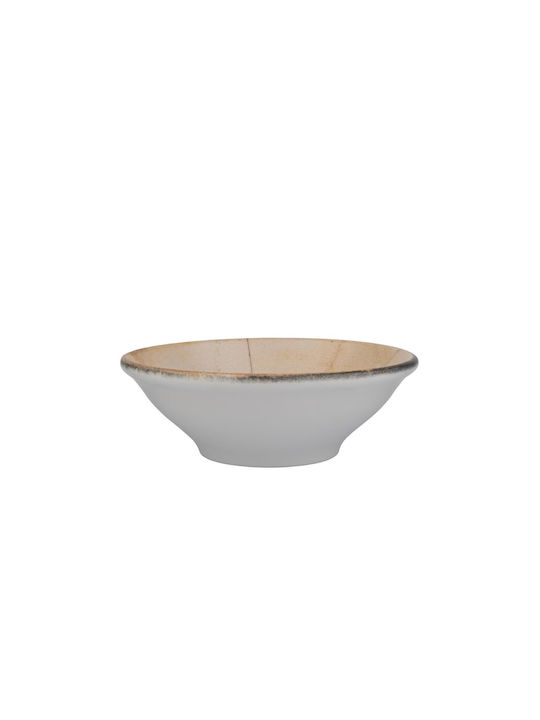 Kutahya Porselen Serving Bowl for Dip Round Porcelain Beige with Diameter 16cm 2 Pieces