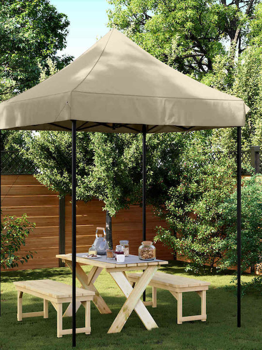 vidaXL Gazebo Pliabil De Grădină Maro 2x2m
