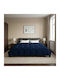 vidaXL Double Duvet Cover 240x260 Dark Blue