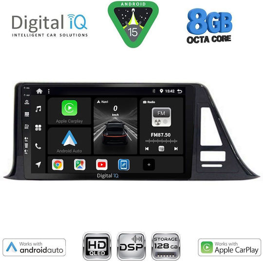 Digital IQ Car Audio System for Toyota C-HR 2017-2023 Bluetooth USB WiFi GPS Apple CarPlay Android Auto with 9" Touch Screen