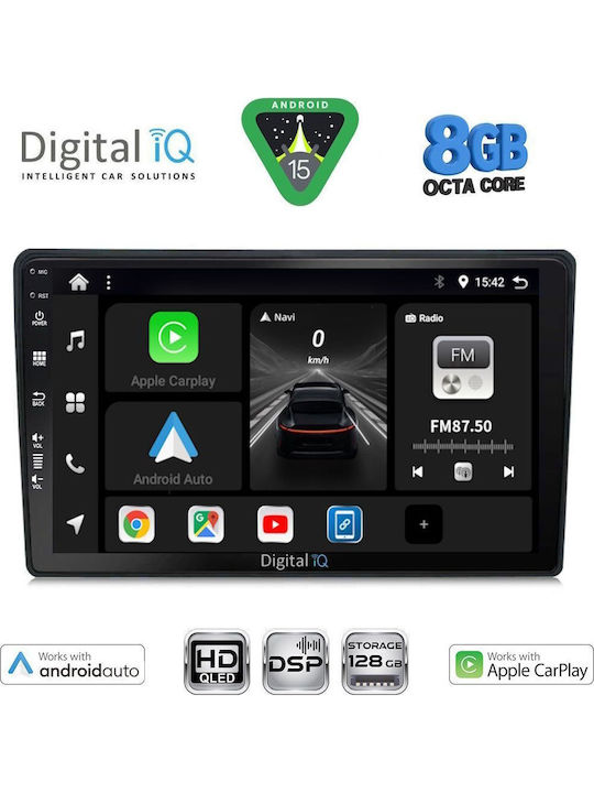 Digital IQ Автомобилна Аудио Система За Honda HR-V 1998-2005 Bluetooth USB Вграден Wi-Fi GPS Apple CarPlay Android Auto С Touch Screen 9"