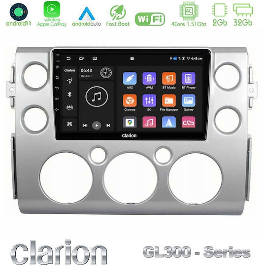 Clarion Car Audio System for Toyota FJ 2007-2014 (Bluetooth/USB/AUX/WiFi/GPS/Apple CarPlay/Android Auto) with 9" Touch Screen