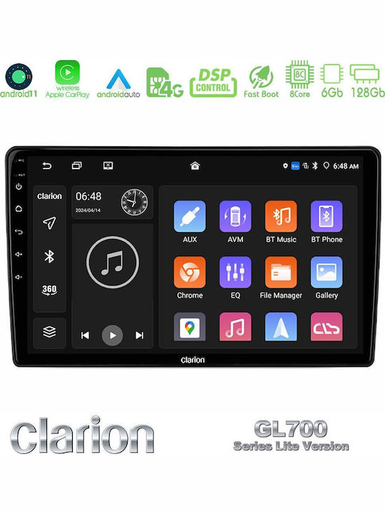 Clarion Car Audio System for Toyota Corolla Verso 2001-2004 Bluetooth USB WiFi GPS Apple CarPlay Android Auto with 9" Touch Screen