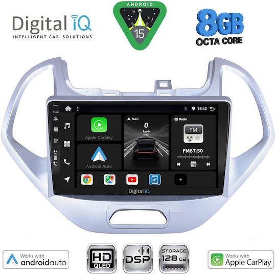 Digital IQ Car Audio System for Ford Ka 2017-2023 (Bluetooth/USB/WiFi/GPS/Apple CarPlay/Android Auto) with 9" Touch Screen