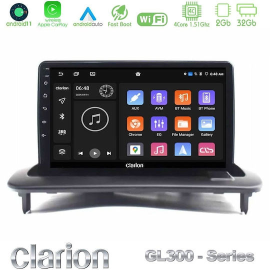 Clarion Car Audio System for Volvo S40 C30 C70 2004-2012 Bluetooth USB AUX Wi-Fi GPS Apple CarPlay Android Auto with 9 Inch Touch Screen