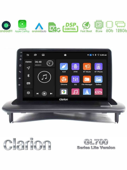 Clarion Car Audio System for Volvo S40 C30 C70 2004-2012 Bluetooth USB Wi-Fi GPS Apple CarPlay Android Auto with 9 Inch Touch Screen