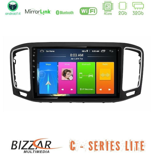 Bizzar Car Audio System for Volkswagen Sharan 2015-2023 Bluetooth USB AUX WiFi GPS Apple CarPlay Android Auto with 9" Touch Screen