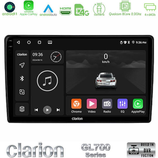 Clarion Gl700 Series 8-Core Android13 4+64GB Toyota Universale Navigation Multimedia Tablet 9 Zoll Carplay + Android Auto