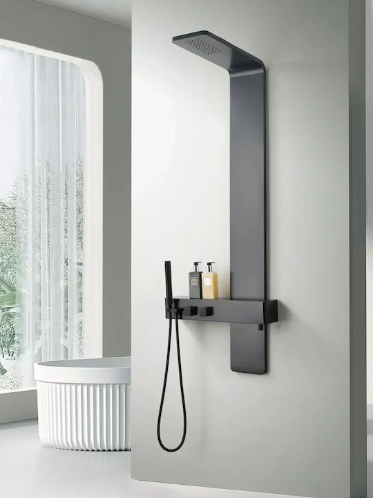 H2O Noir Shelf Στήλη Ντουζ χωρίς Μπαταρία Μαύρη H2O Noir Shelf Στήλη Ντουζ χωρίς Μπαταρία Μαύρη