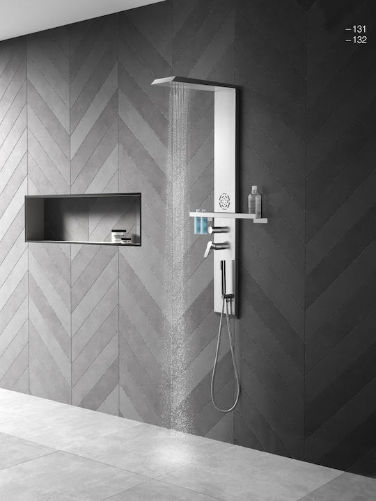 H2O Rain Edge Στήλη Υδρομασάζ Ασημί H2O Rain Edge Στήλη Υδρομασάζ Ασημί
