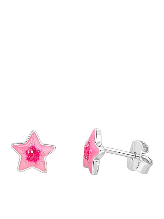 Xryseio Kids Earrings Studs Stars Made of Silver