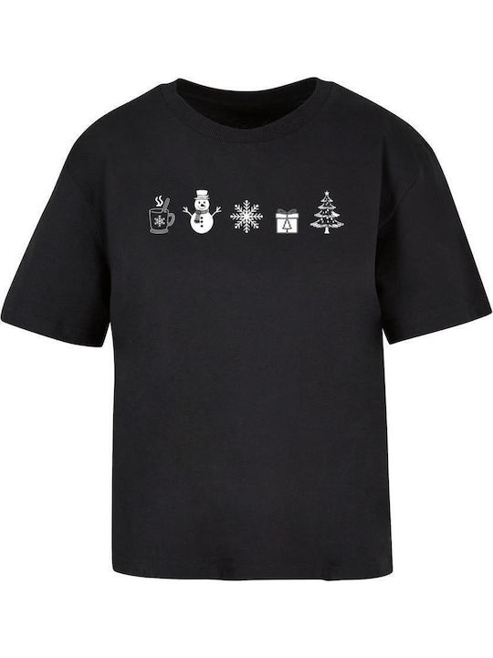 Ladies Christmas Elements Tee Black