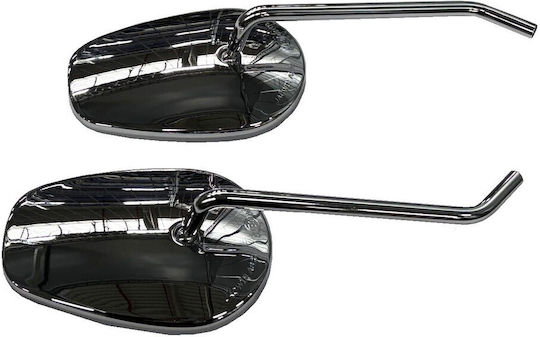 Custom Chrome Set Motorcycle Mirrors Harley Davidson Fits All Chrome Guardian Mirror Chrome