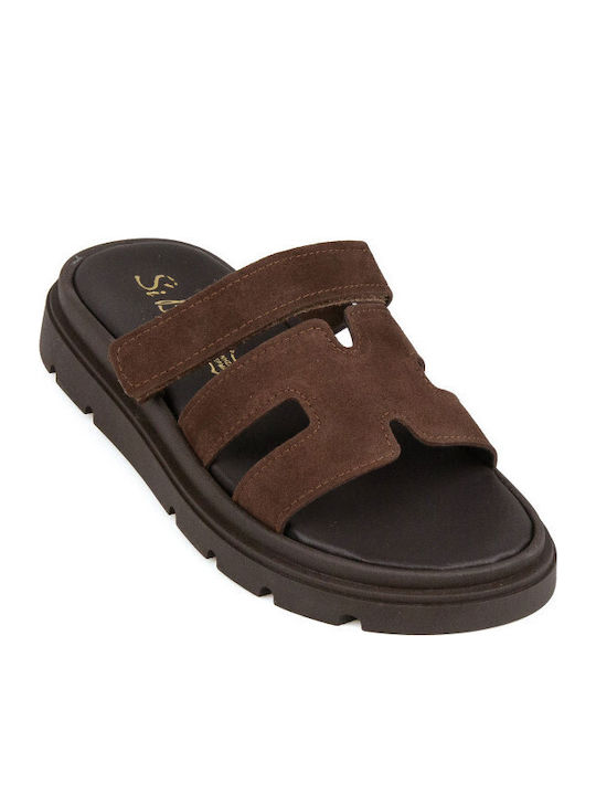 Silia D Δερμάτινα Γυναικεία Σανδάλια Flatforms ...