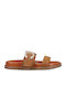 Damen Flache Sandalen Farbe Tabac Braun