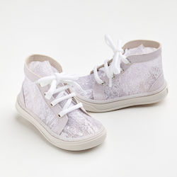 Ever Kid Pantofi de Botez din Piele Adidași Lila Ever Kid Pantofi de Botez din Piele Adidași Lila