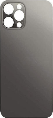 Compatible Battery Cover iPhone 12 Pro Without Camera Glass Black With Logo