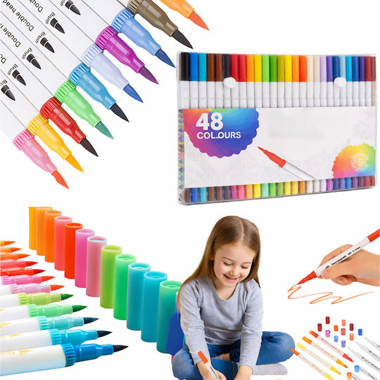 Ακρυλικοί Μαρκαδόροι Multicolored 0.4mm Σετ 48 χρώματα