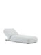 Aluminum Deckchair Olala White 216x80x37cm