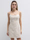 Summer Mini Evening Dress Tweed