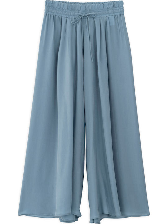 Women's Zip Culottes in Regular Fit Dusty Blue