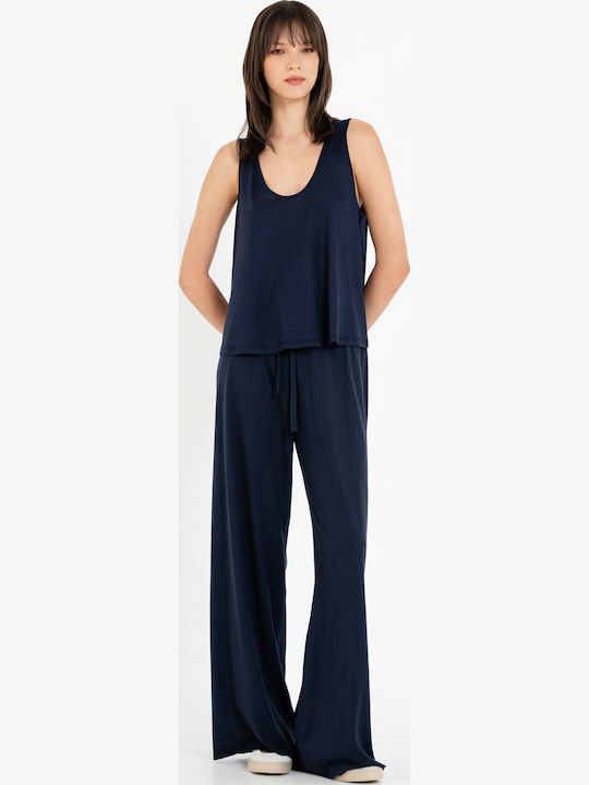 Philosophy Wear Γυναικείο Υφασμάτινο Παντελόνι Blue