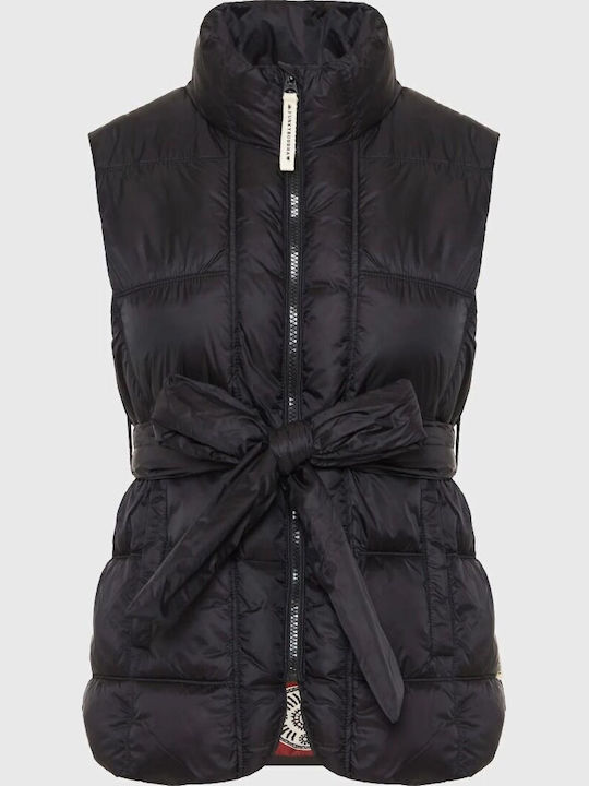 Women's Sleeveless Jacket for Winter Black