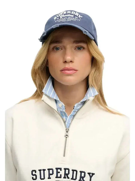 Superdry Vintage Applique Baseball Cap Unisex Jockey Blue
