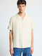 Short Sleeve Linen Shirt Ecru