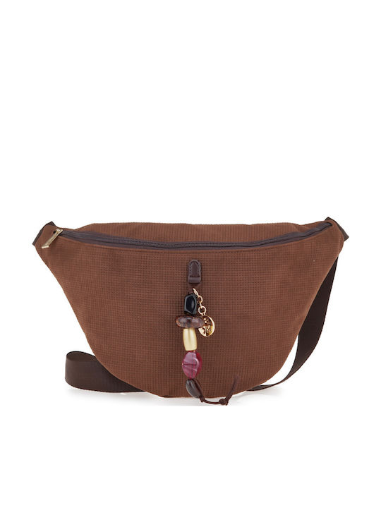FRNC Gestrickte Damen Crossbody Tasche Braun