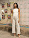 Women's Jean Pants Ecru