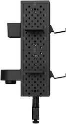 Urage Peg-Board Perforiertes Panel Gaming Modulares Kit Wand Tischmontage Schwarz