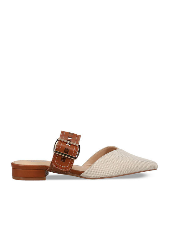 Women's Ballerina Shoes Slingback With Strap in Tabac Brown Colour