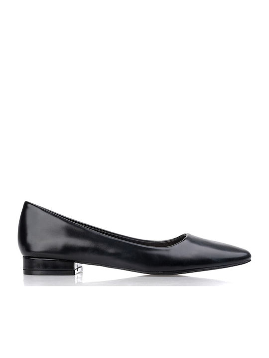 Women's Pointed Toe Ballerina Shoes in Black Colour
